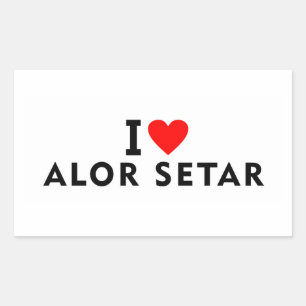 Alor Setar Malaysia love city heart like travel Rectangular Sticker