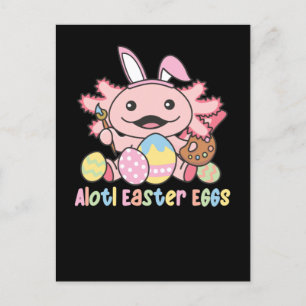Alotl Easter Eggs Axolotl Easter With Pun Postcard