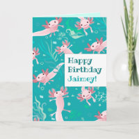 Alotta Pink Axolotls - Custom Greeting Card