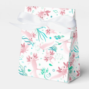 Alotta Pink Axolotls on White Favour Box