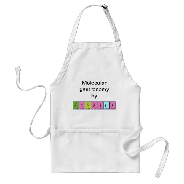 Aloysius periodic table name apron (Front)
