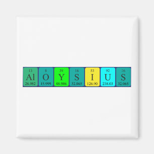 Aloysius periodic table name magnet