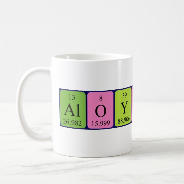 Aloysius periodic table name mug (Left)