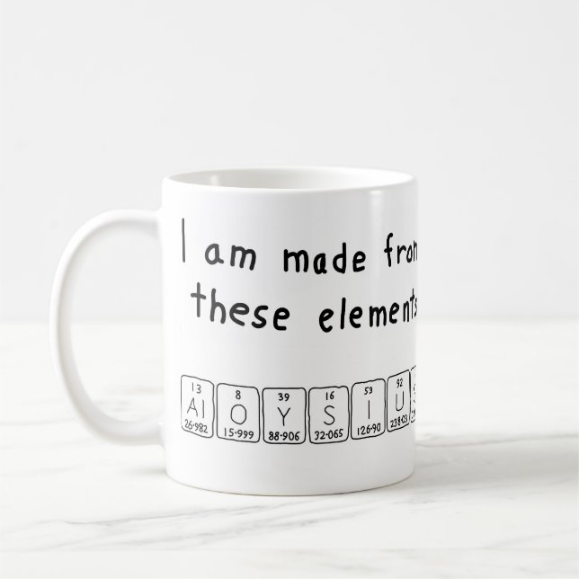 Aloysius periodic table name mug (Left)