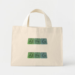 Alpaca-Al-Pa-Ca-Aluminium-Protactinium-Calcium Mini Tote Bag