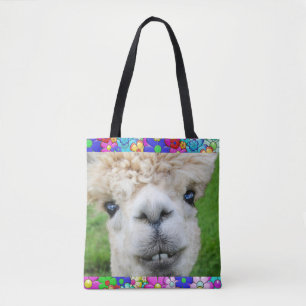 ALPACA ALL OVER PRINT TOTE BAG