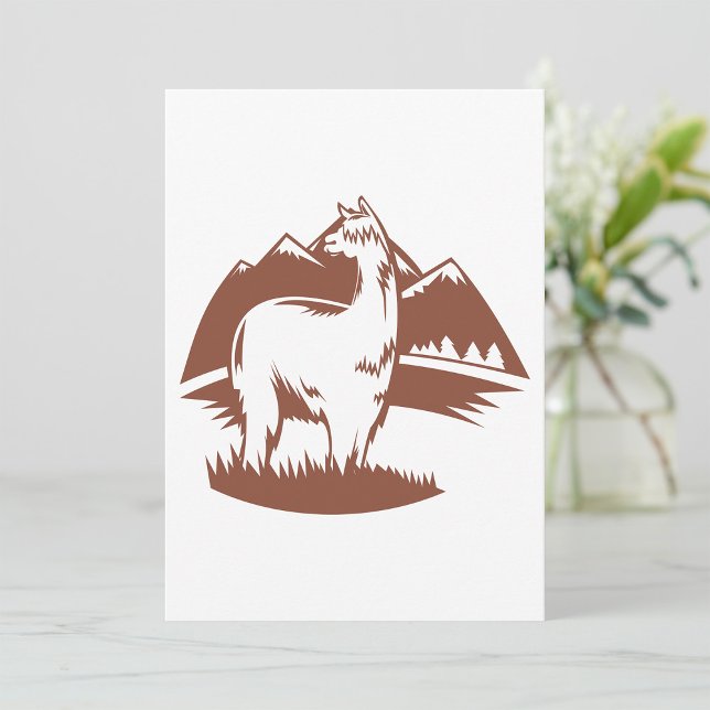 Alpaca And Mountains Invitation (Creator Uploaded)