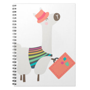 Alpaca and Suitcase Notebook