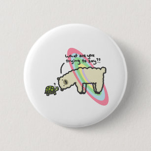 Alpaca and Tortoise 6 Cm Round Badge