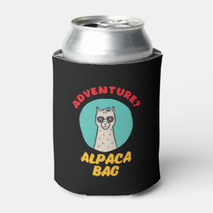 Alpaca Bag Funny Cute Holiday Vacation Travel Puns Can Cooler