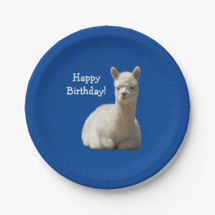 Alpaca Birthday 7 Inch Paper Plate