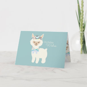 Alpaca Birthday Funny Birthday Greeting Holiday Card