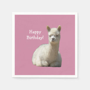 Alpaca Birthday Napkins