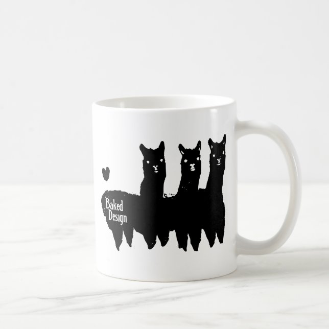 ALPACA BLACK COFFEE MUG (Right)