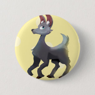 Alpaca Bunny - Ultimate Grey/Illuminating 6 Cm Round Badge