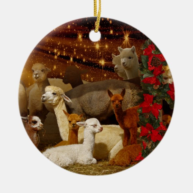 Alpaca Christmas Ornaments (Front)