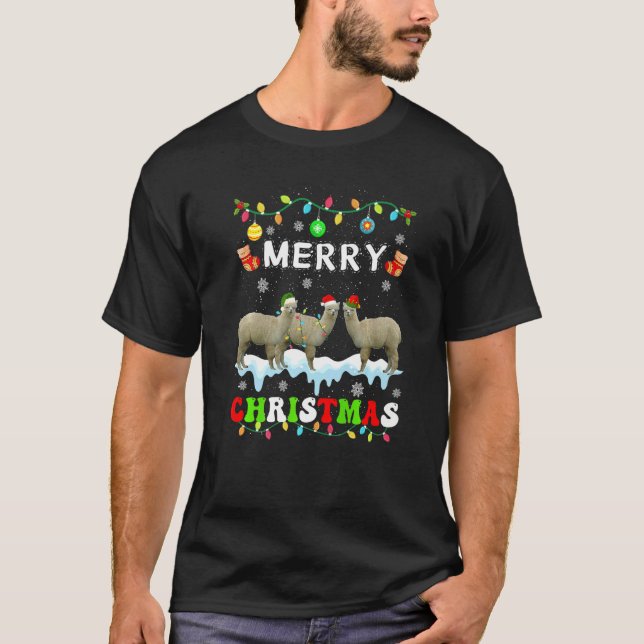 Alpaca Christmas Squad Xmas Women Men Kids T-Shirt (Front)