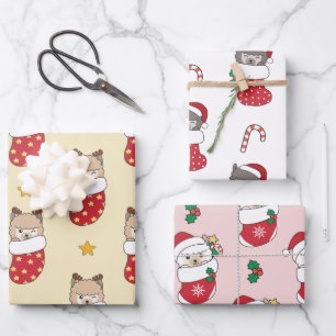Alpaca Christmas Winter Animals Holiday Alpacas Wrapping Paper Sheet
