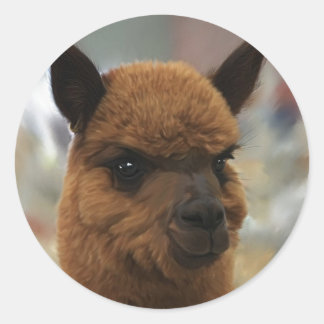 Alpaca Classic Round Sticker
