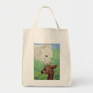 Alpaca & Cria Tote Bag - "Alpaca Kiss"