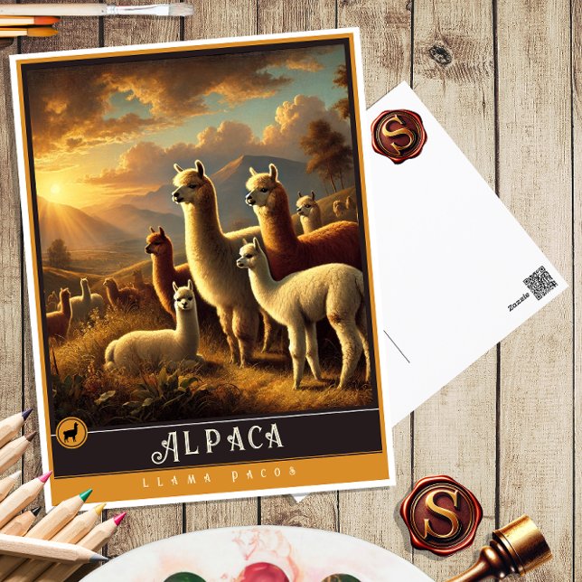 Alpaca | Cute Family Vintage Animal Postcard (Creator Uploaded)