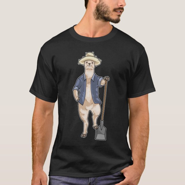 Alpaca Farmer Shovel T-Shirt (Front)