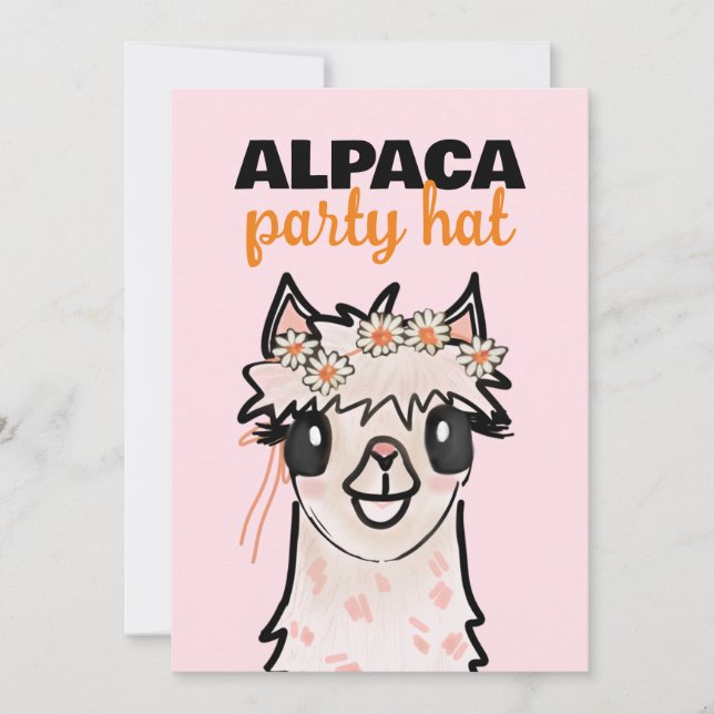 Alpaca Fiesta Second Birthday  Invitation (Front)