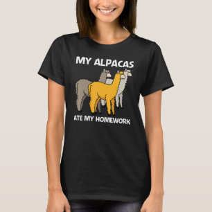 Alpaca For Kids Boys Camelid Mammal Animal   T-Shirt