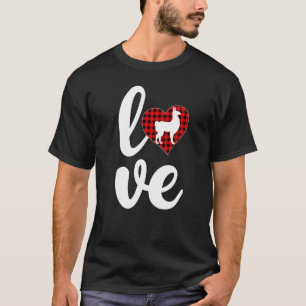 Alpaca Funny Buffalo Plaid Love Alpaca Valentine S T-Shirt