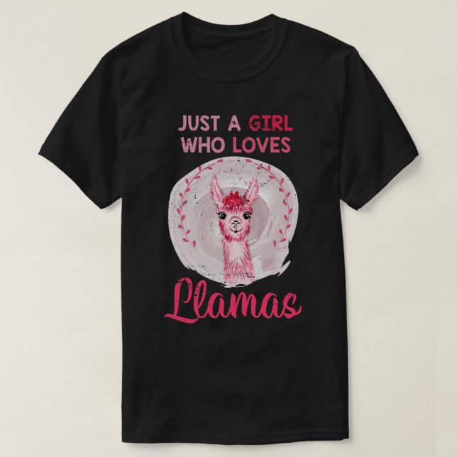 Alpaca Girl Pet Animals Llama T-Shirt (Design Front)