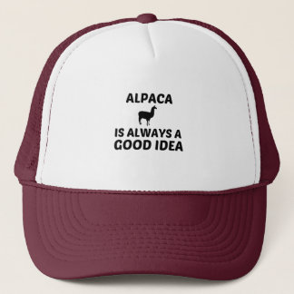 ALPACA IS ALWAYS A GOOD IDEA TRUCKER HAT