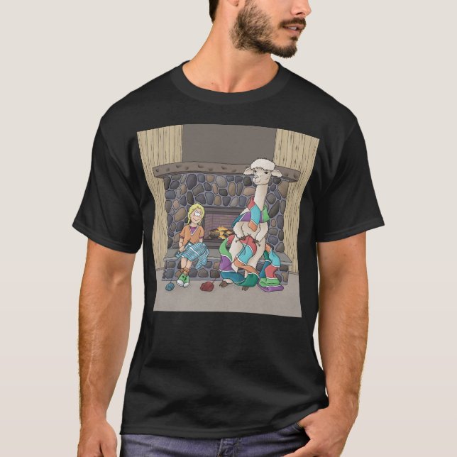 Alpaca Knitting T-Shirt (Front)
