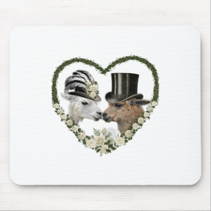 Alpaca Lama Bride And Groom Wedding Gift _1 Mouse Pad
