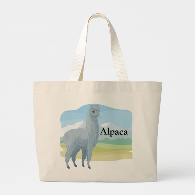 Alpaca Large Tote Bag (Back)