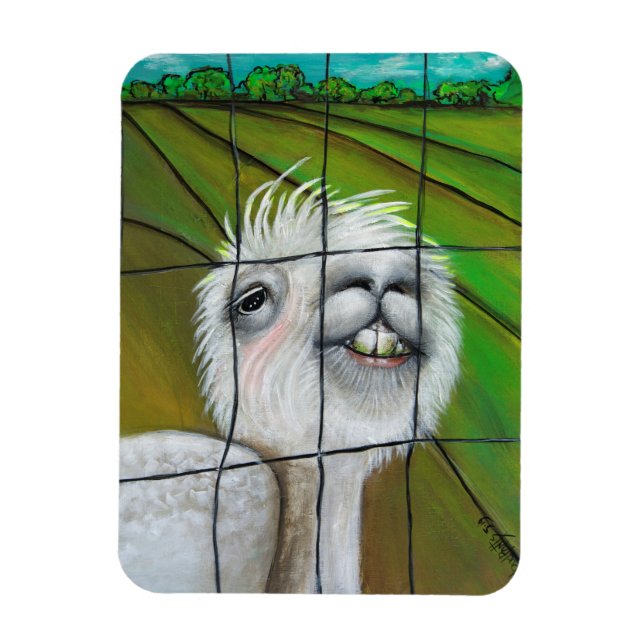 Alpaca - Little Dreamer magnet (Vertical)