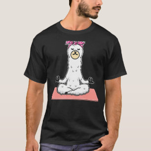 Alpaca Llama Drama Yoga Peace Meditation For Yoga T-Shirt