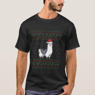 Alpaca Llama Happy Christmas Funny Ugly Christmas T-Shirt