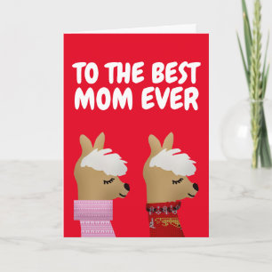 ALPACA LLAMA MOM BIRTHDAY CARD