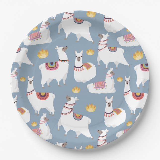 Alpaca/Llama Paper Plate (Front)