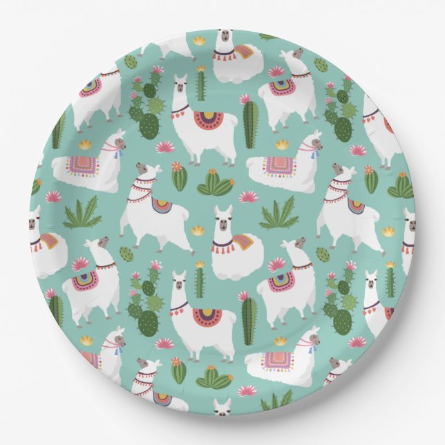 Alpaca/Llama Paper Plate (Front)