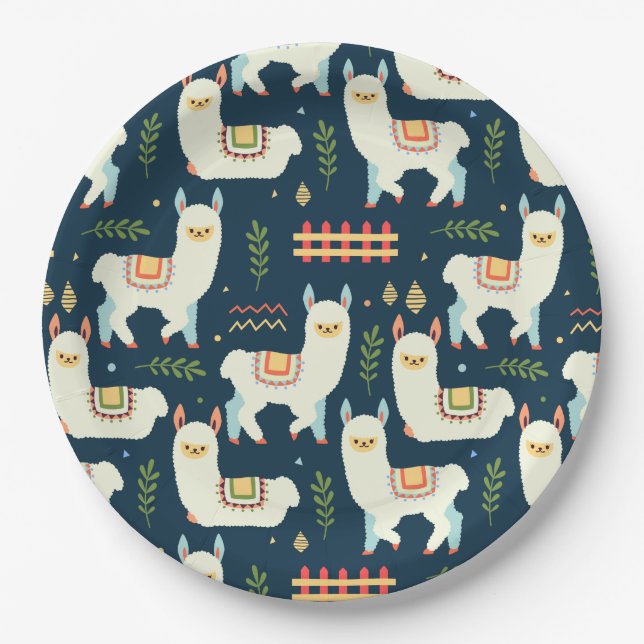 Alpaca/Llama Paper Plate (Front)