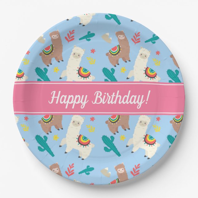 Alpaca/Llama Paper Plate (Front)