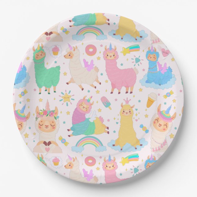 Alpaca/Llama Paper Plate (Front)