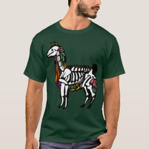Alpaca Llama Skeleton, Halloween  T-Shirt
