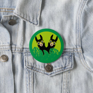 Alpaca llama Twins 7.5 Cm Round Badge