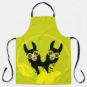 Alpaca llama Twins Apron