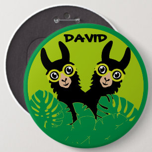 Alpaca llama Twins Birthday 6 Cm Round Badge