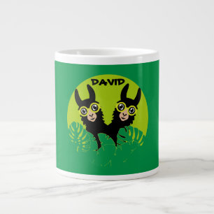 Alpaca llama Twins Birthday Large Coffee Mug