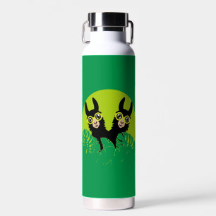 Alpaca llama Twins Birthday Water Bottle