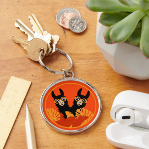 Alpaca llama Twins Key Ring